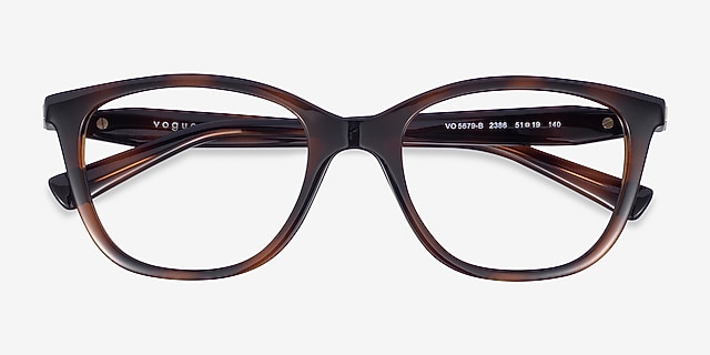 Vogue Eyewear VO5679B Brown Tortoise Alternative MaterialsEyeglass Frames from EyeBuyDirect, Closed View
