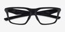 Oakley Versafuse SQ Satin Black PlastiqueMontures de lunettes de vue d'EyeBuyDirect, Vue Rapprochée