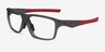 Oakley Versafuse SQ Satin Gray Smoke PlastiqueMontures de lunettes de vue d'EyeBuyDirect, Vue d'Angle