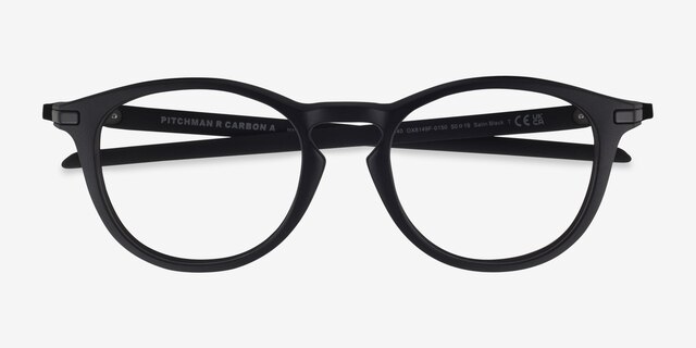 Oakley Pitchman R Carbon A Satin Black PlastiqueMontures de lunettes de vue d'EyeBuyDirect, Vue Rapprochée