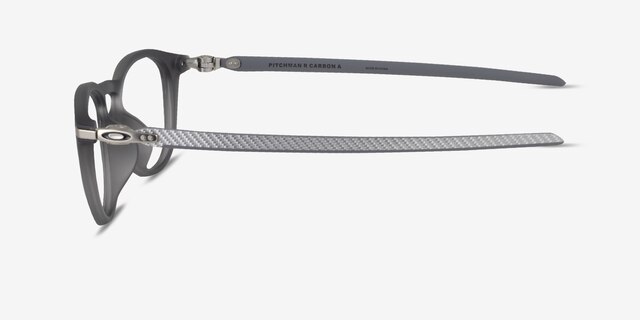 Oakley Pitchman R Carbon A Satin Gray Smoke PlastiqueMontures de lunettes de vue d'EyeBuyDirect, Vue de Côté