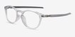 Oakley Pitchman R Carbon A Polished Clear PlasticEyeglass Frames from EyeBuyDirect, Angle View