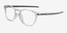 Oakley Pitchman R Carbon A Polished Clear PlastiqueMontures de lunettes de vue d'EyeBuyDirect, Vue d'Angle