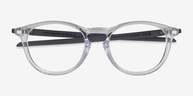 Oakley Pitchman R Carbon A Polished Clear PlastiqueMontures de lunettes de vue d'EyeBuyDirect, Vue Rapprochée