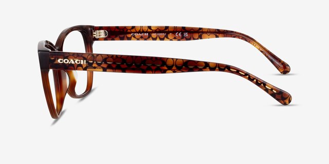 Coach HC6207U Caramel Tortoise AcetateEyeglass Frames from EyeBuyDirect, Side View