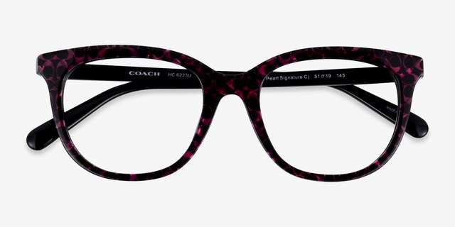 Coach HC6223U Ruby Pearl Signature C AcetateEyeglass Frames from EyeBuyDirect, Closed View