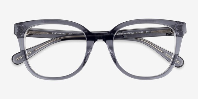 Coach HC6225U Dark Gray AcetateEyeglass Frames from EyeBuyDirect, Closed View
