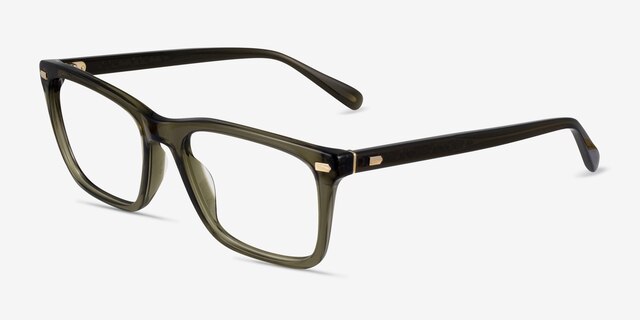 Coach HC6238U Transparent Olive AcetateEyeglass Frames from EyeBuyDirect, Angle View