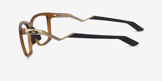 Oakley Enigma Mass Transparent Dark Amber MétalMontures de lunettes de vue d'EyeBuyDirect, Vue de Côté