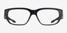 Oakley Upturn Satin Black PlasticEyeglass Frames from EyeBuyDirect, Front View