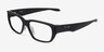 Oakley Upturn Satin Black PlasticEyeglass Frames from EyeBuyDirect, Angle View