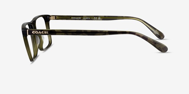 Coach HC6251U Transparent Olive AcetateEyeglass Frames from EyeBuyDirect, Side View