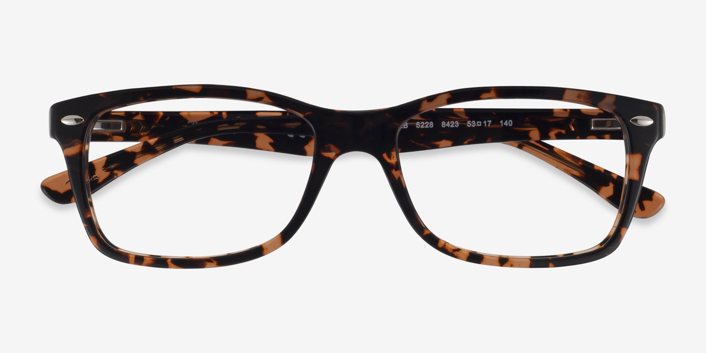 Ray-Ban RB5228 - Rectangle Tortoise Red Turtle Frame  display picture 1
