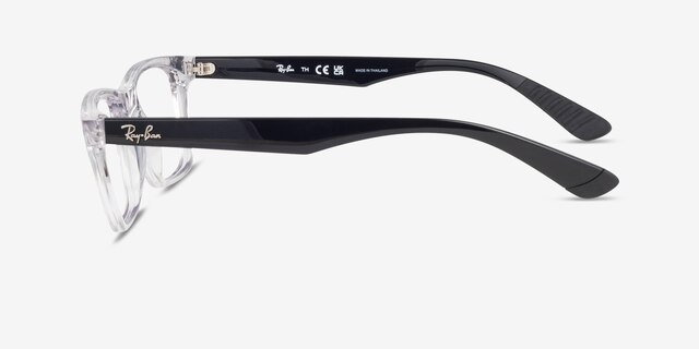 Ray-Ban RB7025 Transparent PlasticEyeglass Frames from EyeBuyDirect, Side View