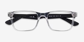 Ray-Ban RB7025 Transparent Plastique Montures de lunettes de vue d'EyeBuyDirect, Vue Rapprochée