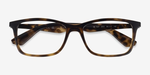 Ray-Ban RB7047 Tortoise PlasticEyeglass Frames from EyeBuyDirect, Closed View