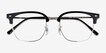 Ray-Ban RB7216 New Clubmaster Black Silver PlasticEyeglass Frames from EyeBuyDirect, Closed View
