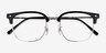 Ray-Ban RB7216 New Clubmaster Black Silver PlasticEyeglass Frames from EyeBuyDirect, Closed View