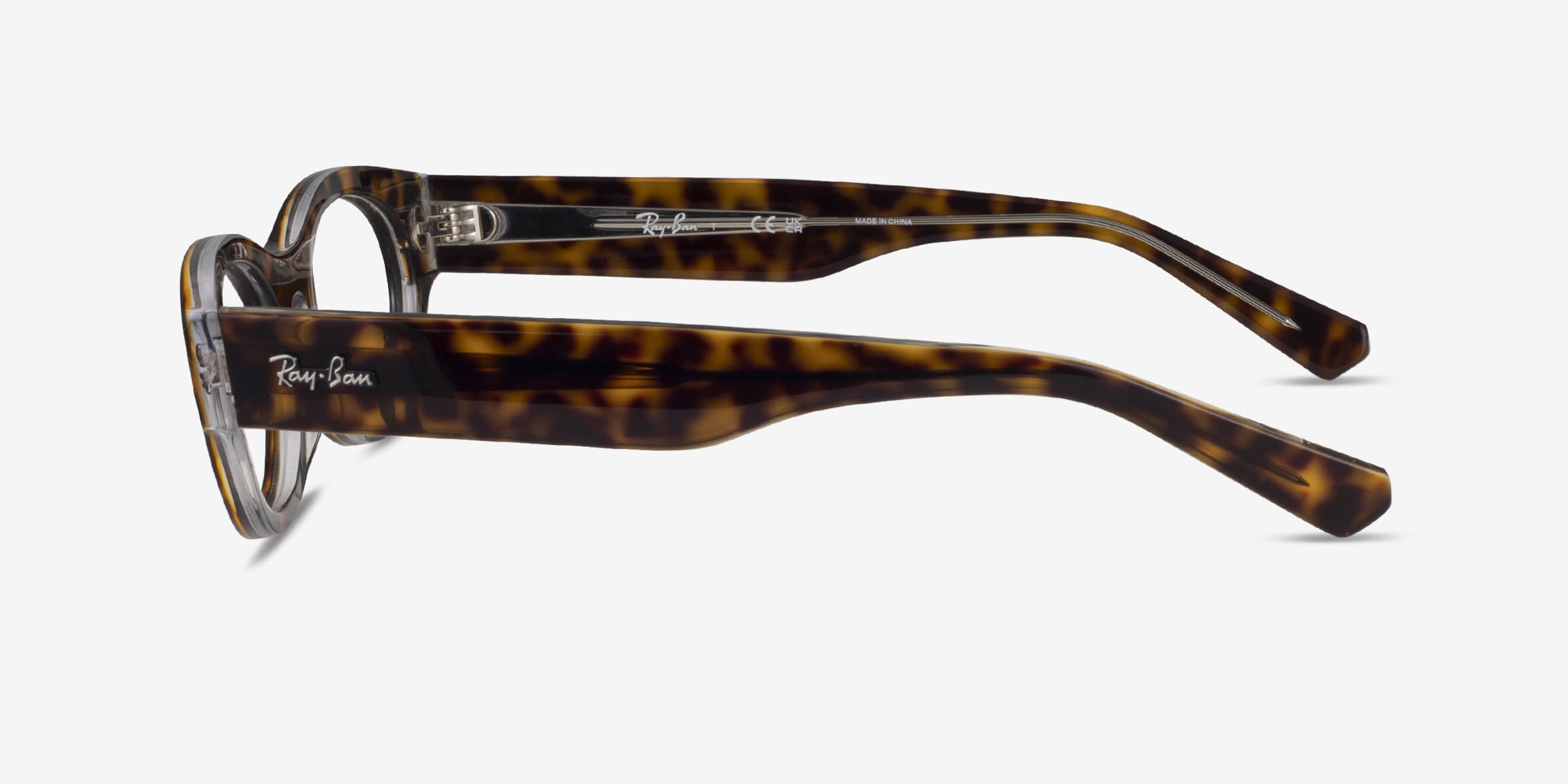 Ray-Ban トータスシェル RB 5598F メガネ Ray-Ban RB5447 - Oval Tortoise On Transparent Frame Eyeglasses