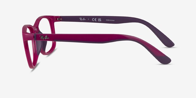 Ray-Ban RB1644 Fucsia On Rubber Violet Éco-responsableMontures de lunettes de vue d'EyeBuyDirect, Vue de Côté