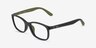 Ray-Ban RB1644 Gray With Rubber Green Éco-responsableMontures de lunettes de vue d'EyeBuyDirect, Vue d'Angle