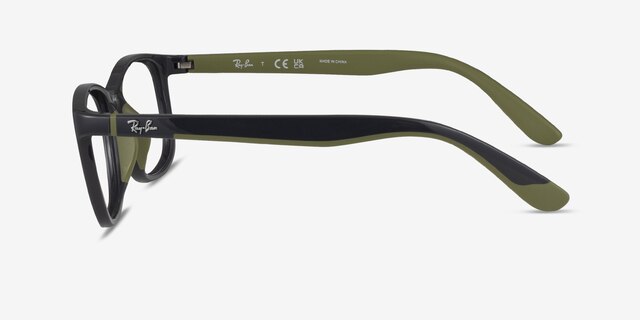 Ray-Ban RB1644 Gray With Rubber Green Éco-responsableMontures de lunettes de vue d'EyeBuyDirect, Vue de Côté
