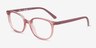 Ray-Ban Junior Ellot Transparent Pink PlasticEyeglass Frames from EyeBuyDirect, Angle View
