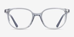 Ray-Ban Junior Ellot Transparent Gray Plastique Montures de lunettes de vue d'EyeBuyDirect, Vue de Face
