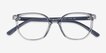 Ray-Ban Junior Ellot Transparent Gray PlasticEyeglass Frames from EyeBuyDirect, Closed View