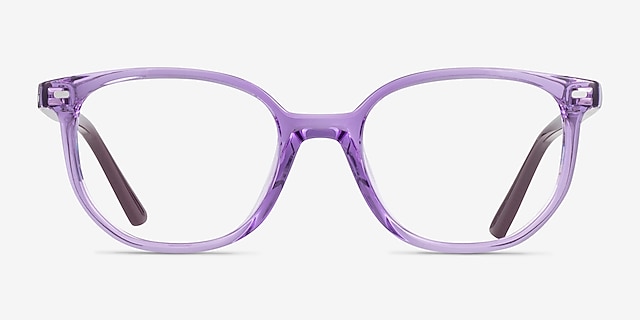 Ray-Ban Junior Ellot Transparent Violet PlasticEyeglass Frames from EyeBuyDirect, Front View
