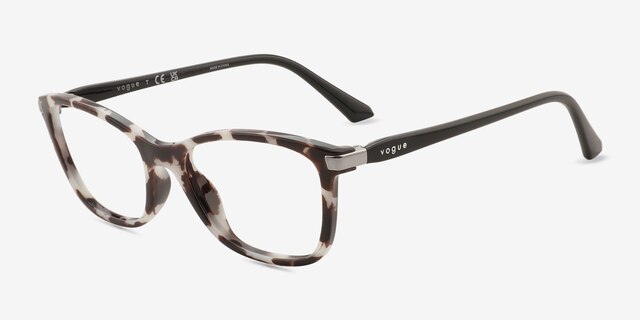 Vogue Eyewear VO5378 Ivory Tortoise PlasticEyeglass Frames from EyeBuyDirect, Angle View