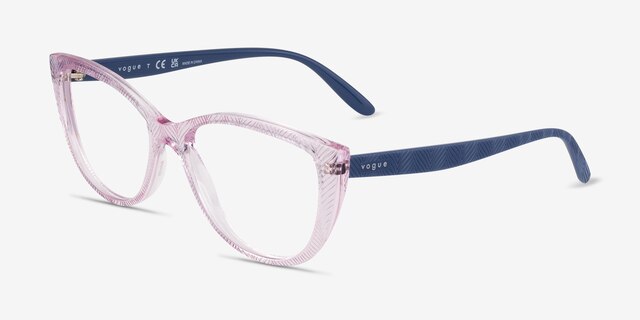 Vogue Eyewear VO5485 Transparent Light Pink PlasticEyeglass Frames from EyeBuyDirect, Angle View