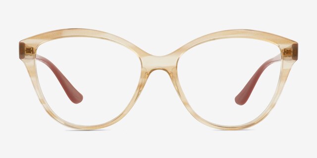 Vogue Eyewear VO5489 Top Texture Brown PlasticEyeglass Frames from EyeBuyDirect, Front View