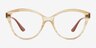 Vogue Eyewear VO5489 Top Texture Brown PlasticEyeglass Frames from EyeBuyDirect, Front View
