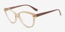Vogue Eyewear VO5489 Top Texture Brown PlasticEyeglass Frames from EyeBuyDirect, Angle View