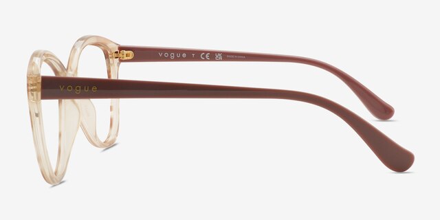 Vogue Eyewear VO5489 Top Texture Brown PlasticEyeglass Frames from EyeBuyDirect, Side View