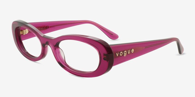 Vogue Eyewear VO5596 Transparent Violet AcetateEyeglass Frames from EyeBuyDirect, Angle View