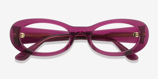 Vogue Eyewear VO5596 Transparent Violet AcetateEyeglass Frames from EyeBuyDirect, Closed View