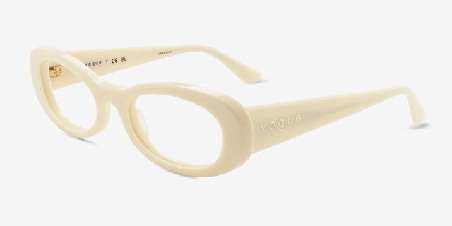 Vogue Eyewear VO5596 White AcetateEyeglass Frames from EyeBuyDirect, Angle View