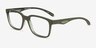 ARNETTE Steek Military Transparent Green Éco-responsableMontures de lunettes de vue d'EyeBuyDirect, Vue d'Angle