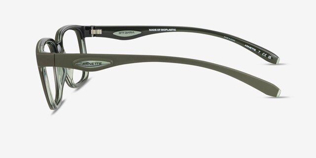 ARNETTE Steek Military Transparent Green Éco-responsableMontures de lunettes de vue d'EyeBuyDirect, Vue de Côté