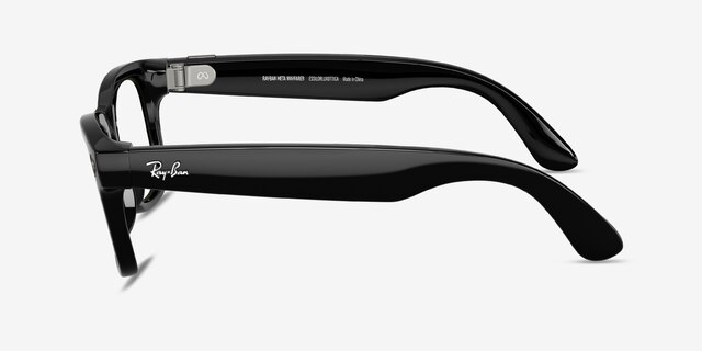 Ray-Ban Meta Wayfarer (Gen 2) Shiny Black Plastic from EyeBuyDirect, Side View