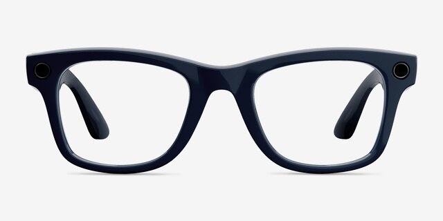 Ray-Ban Meta Wayfarer (Gen 2) Shiny Cosmic Blue Plastic from EyeBuyDirect, Front View