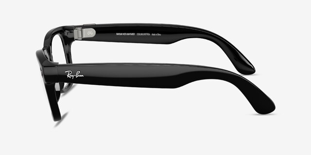 Ray-Ban Meta Wayfarer (Gen 2) Polished Black Plastic from EyeBuyDirect, Side View