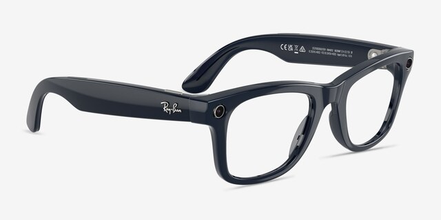 Ray-Ban Meta Wayfarer (Gen 2) Shiny Cosmic Blue Plastic from EyeBuyDirect