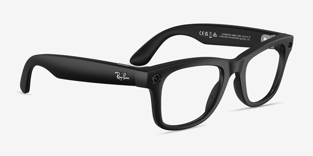 Ray-Ban Meta Wayfarer (Gen 2) Satin Black Plastic from EyeBuyDirect