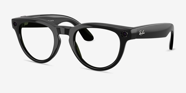 Ray-Ban Meta Headliner (Gen 2) - Round Shiny Black Frame | Eyebuydirect
