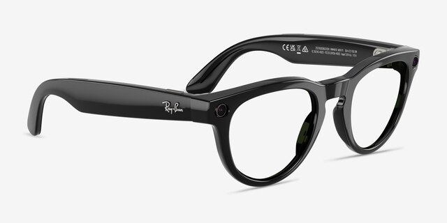 Ray-Ban Meta Headliner (Gen 2) - Round Shiny Black Frame | Eyebuydirect