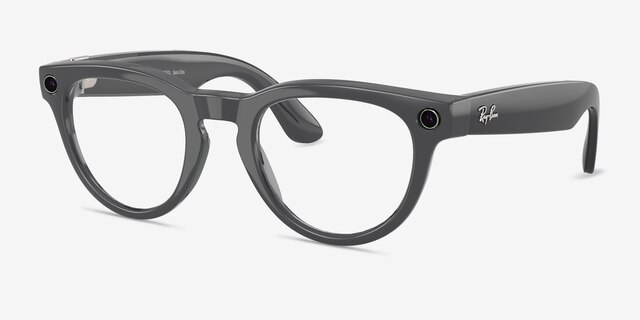 Ray-Ban Meta Headliner (Gen 2) - Round Shiny Asteroid Gray Frame | Eyebuydirect