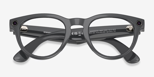 Ray-Ban Meta Headliner (Gen 2) - Round Shiny Asteroid Gray Frame | Eyebuydirect